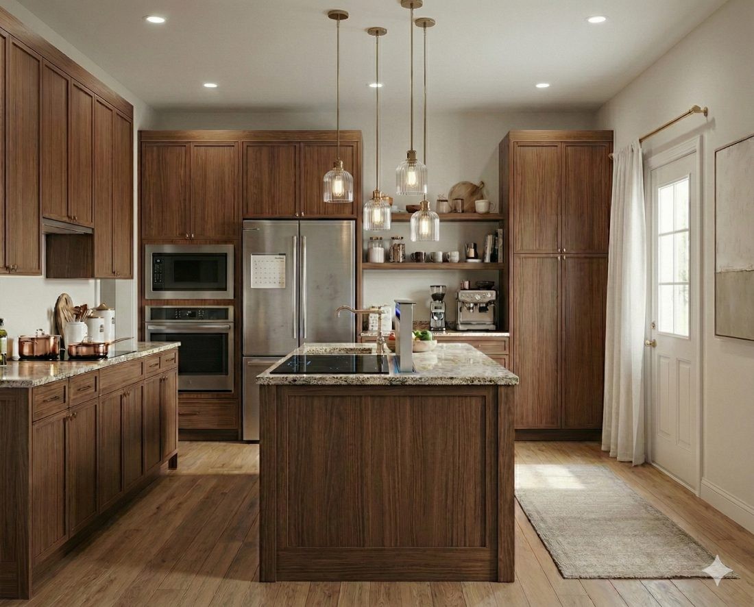 Bavarian Chestnut in a real kitchen