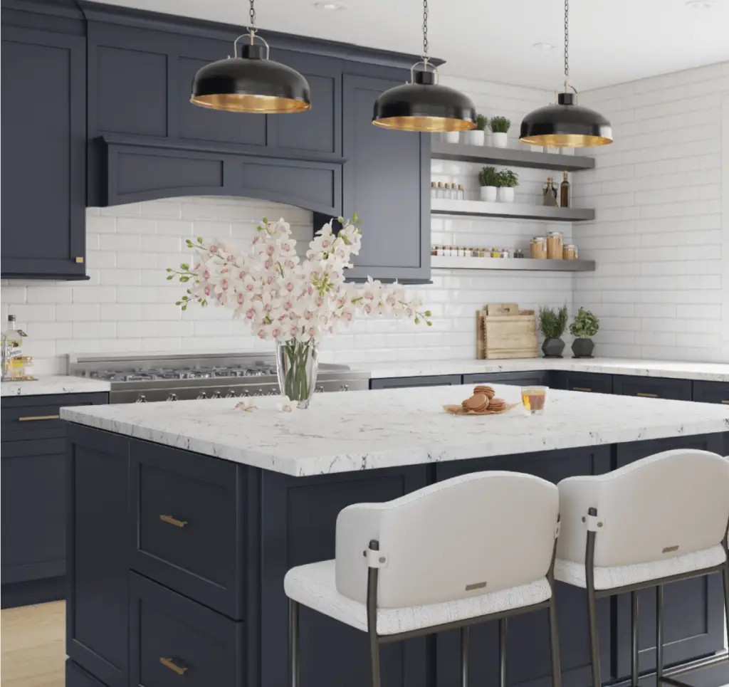 Indigo in a real kitchen