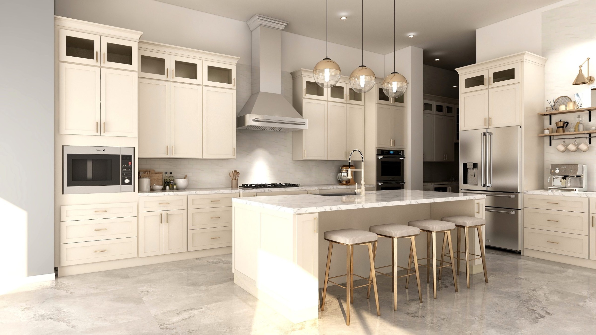 Linen in a real kitchen