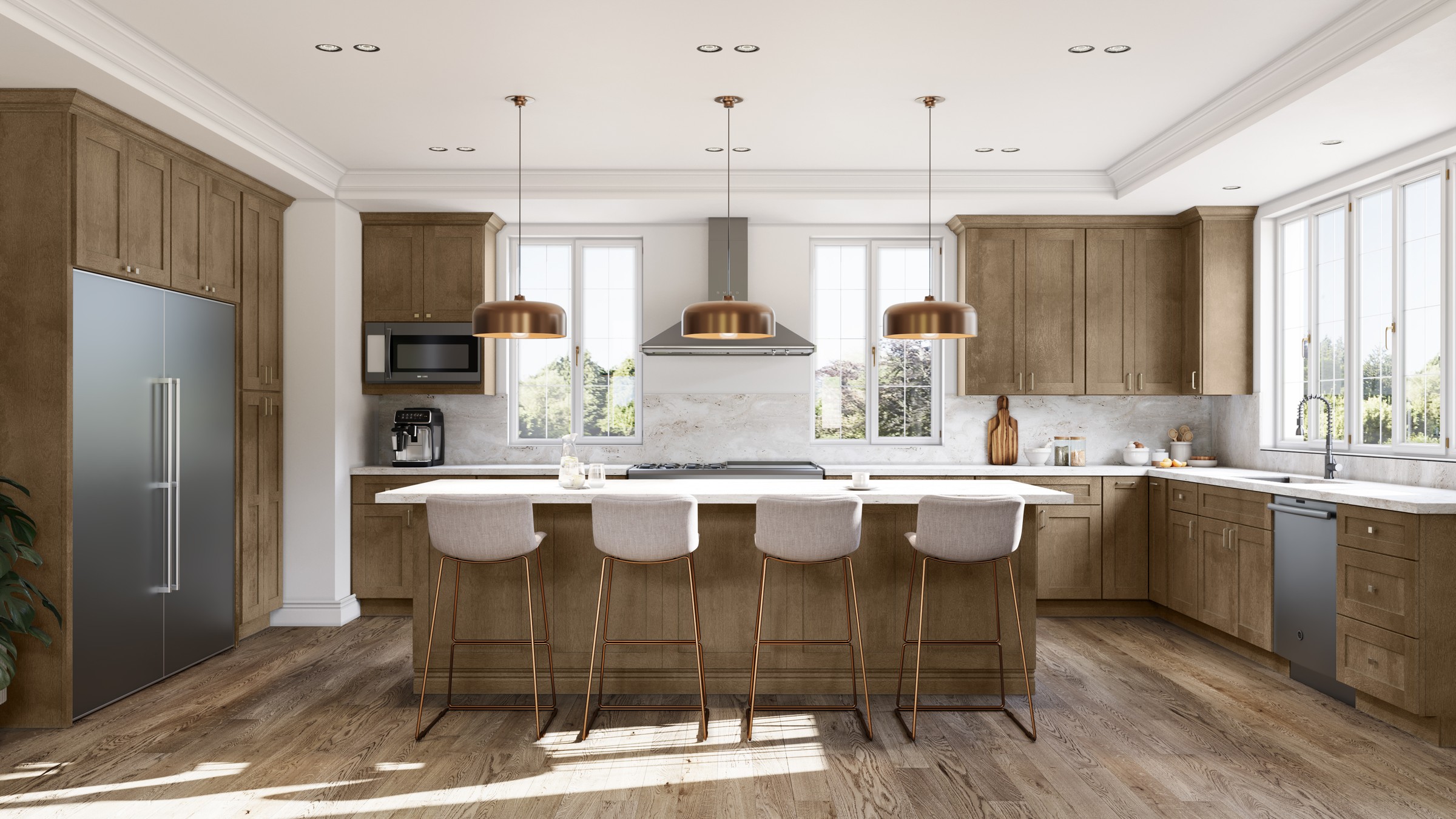 Mocha in a real kitchen